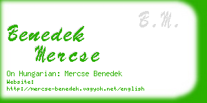 benedek mercse business card